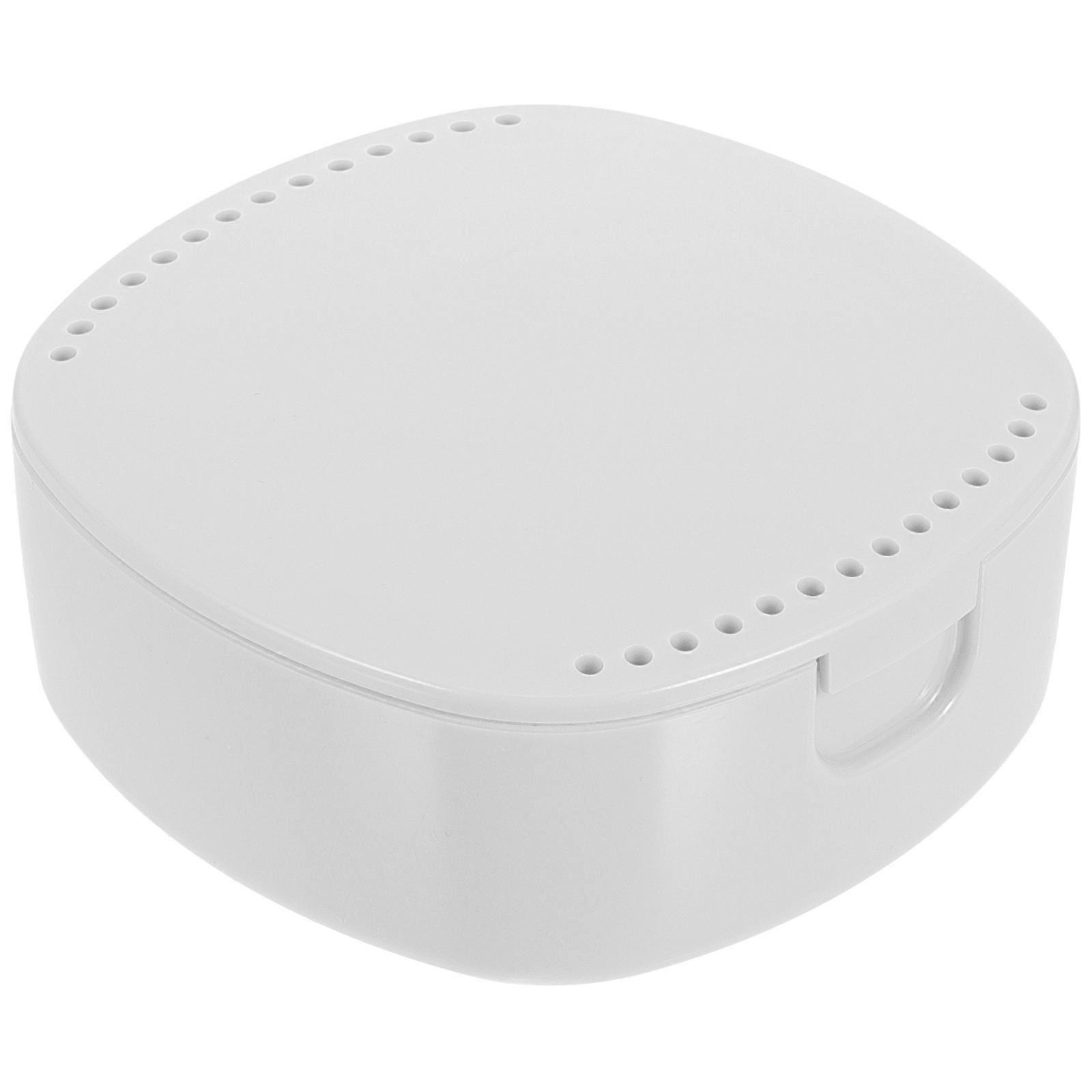 Denture Box Retainer Container With Mirror For Indoor 8.5x8cm Hygiene Protection 1Set