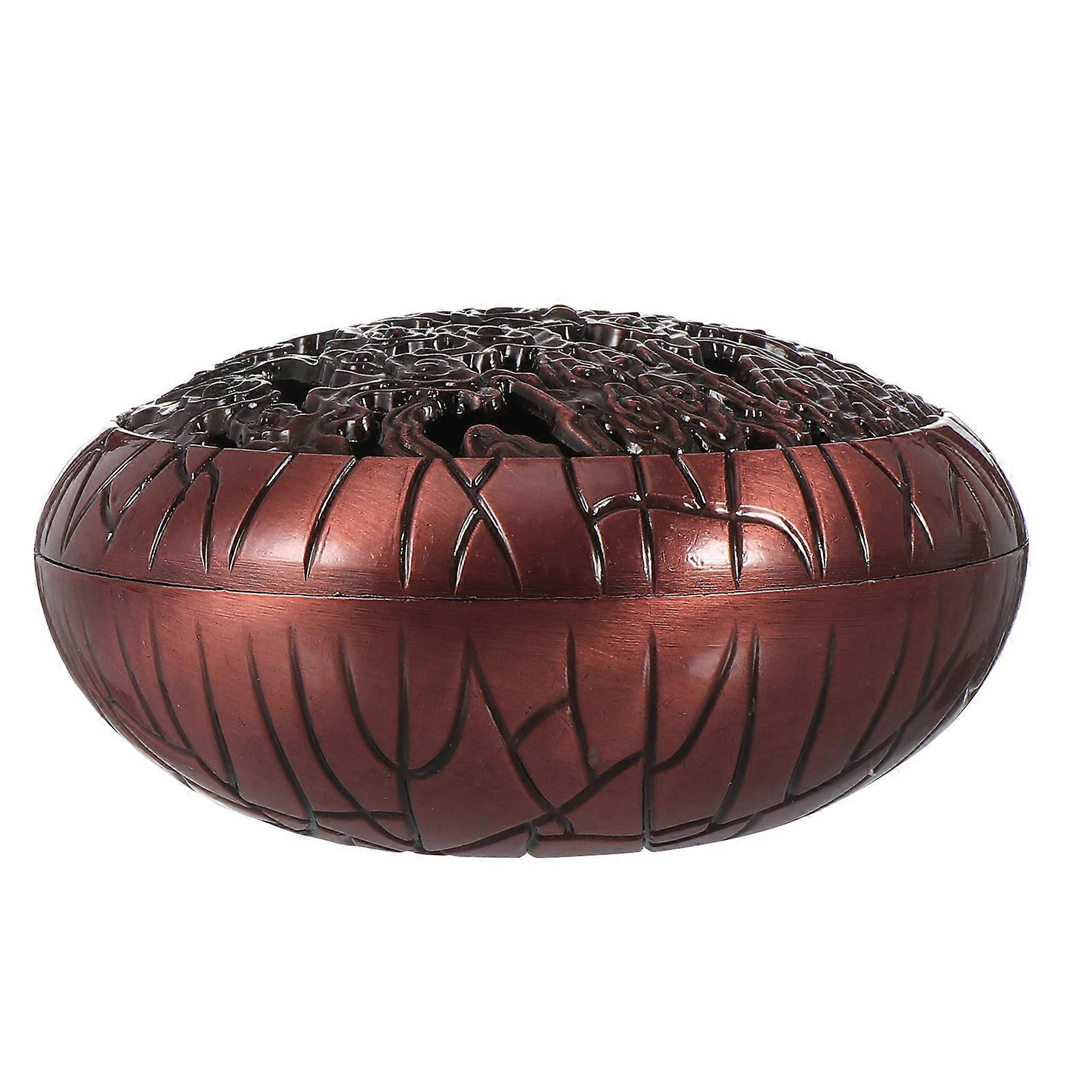 Home Censer Decor Zine-alloy Incense Burner Tearoom Use Aromatherapy 8.5X8.5X4CM 1Pack