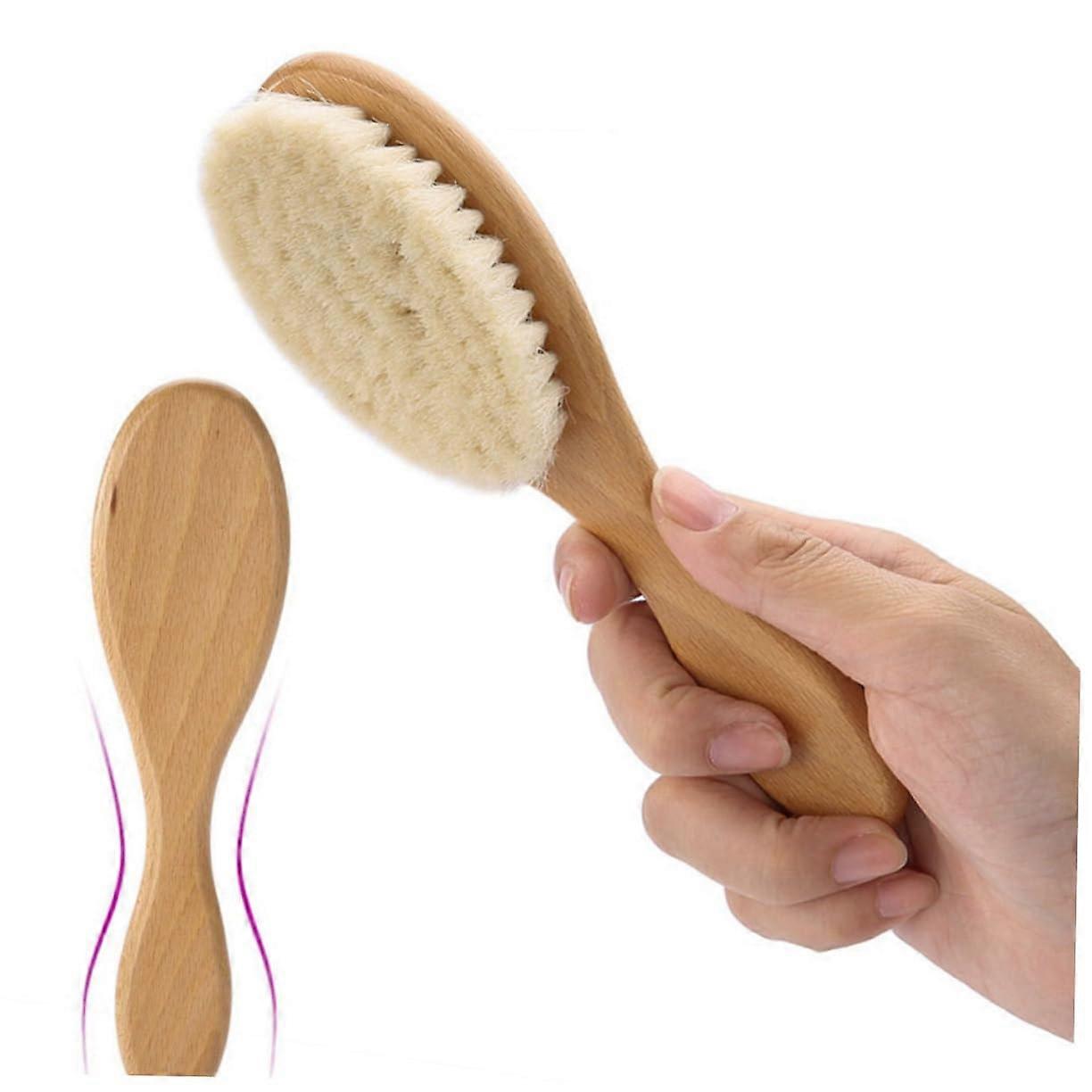 Men's Beard Brush and Moustache Shaving Brush with Bamboo Handle for Grooming and Styling