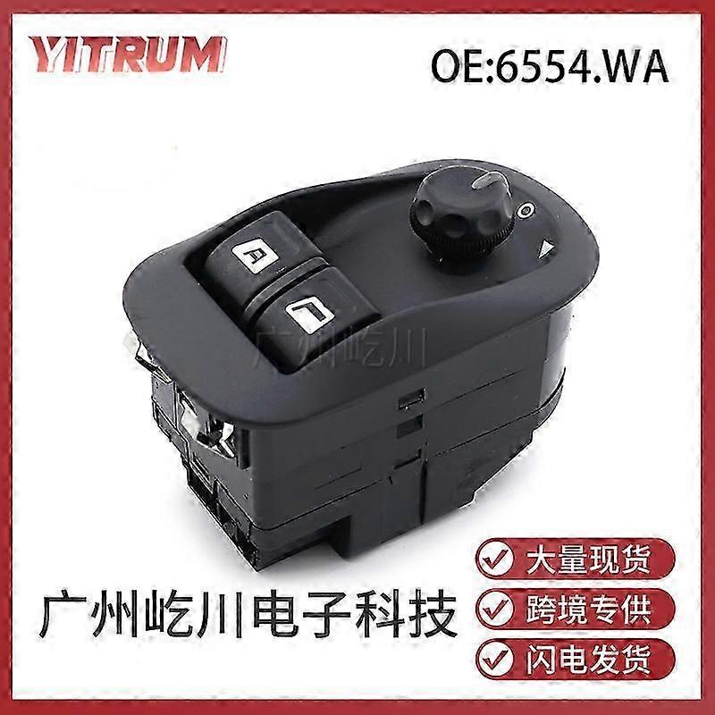 6554.WA מתאים לפיג'ו 206 306 מתג בקרת הרמת חלון לרכב מתג כוונון חלון חשמלי