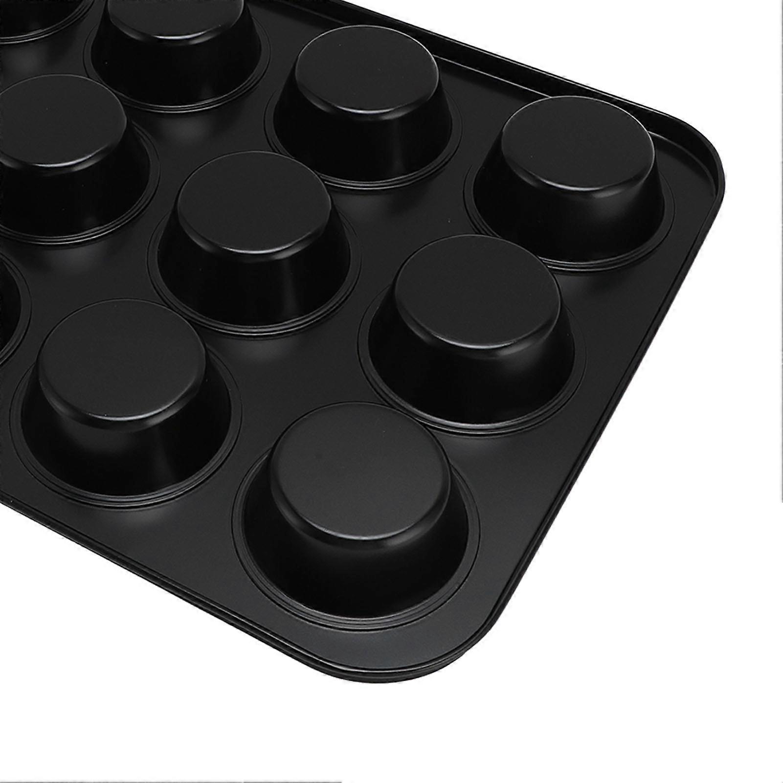 12 Cup Cupcake and Muffin Pan Nonstick Steel Cupcake Pan for Versatile Baking Kitchen Supplies