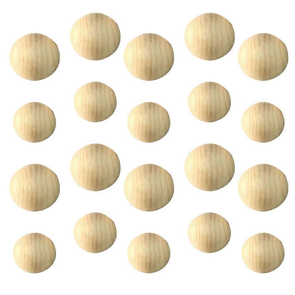Light Brown Unfinished Half Craft Balls for DIY Use Smooth and Sturdy Synthetic Material 15mm 20mm