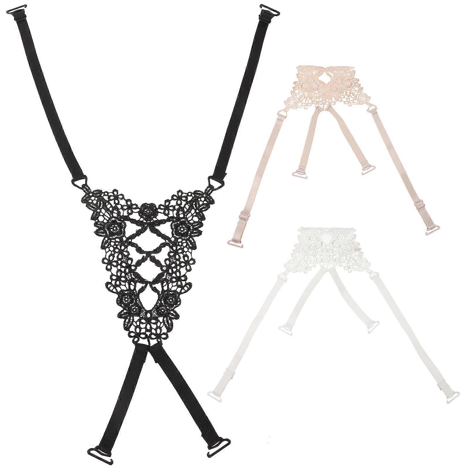 3pcs Adjustable Lace Shoulder Straps for Women – Soft, Skid Proof, Elastic & Versatile Design for Everyday and Special Occasions