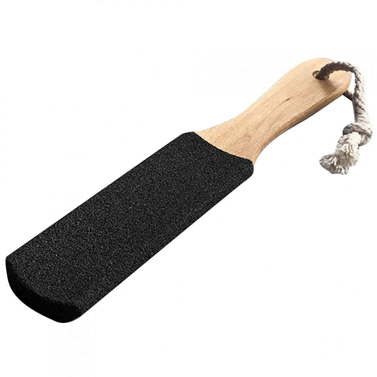 Foot File, Wet Dry Foot File Callus Remover Wooden Handle Foot Care Tool Portable Rasp Pedicure Tool