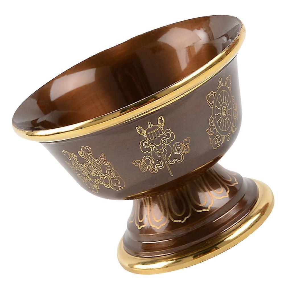 Copper Ritual Bowl Offering Cup Altar Decoration Meditation Accessory Home Users 6.8X6.8CM 1Pack