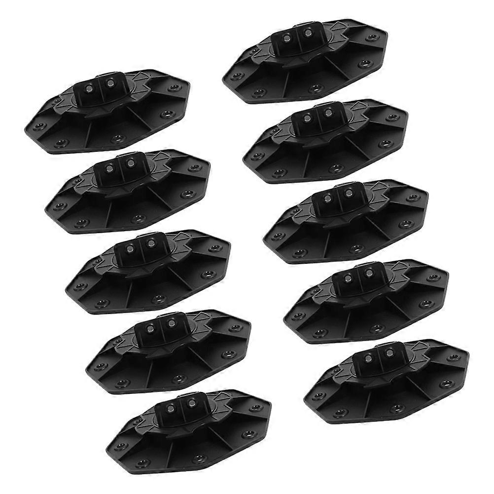 10pcs Mounting Plates Bracket Table Fixing Plate Floor Pedestal Base Adjustable Height Decking Pedestal Stand