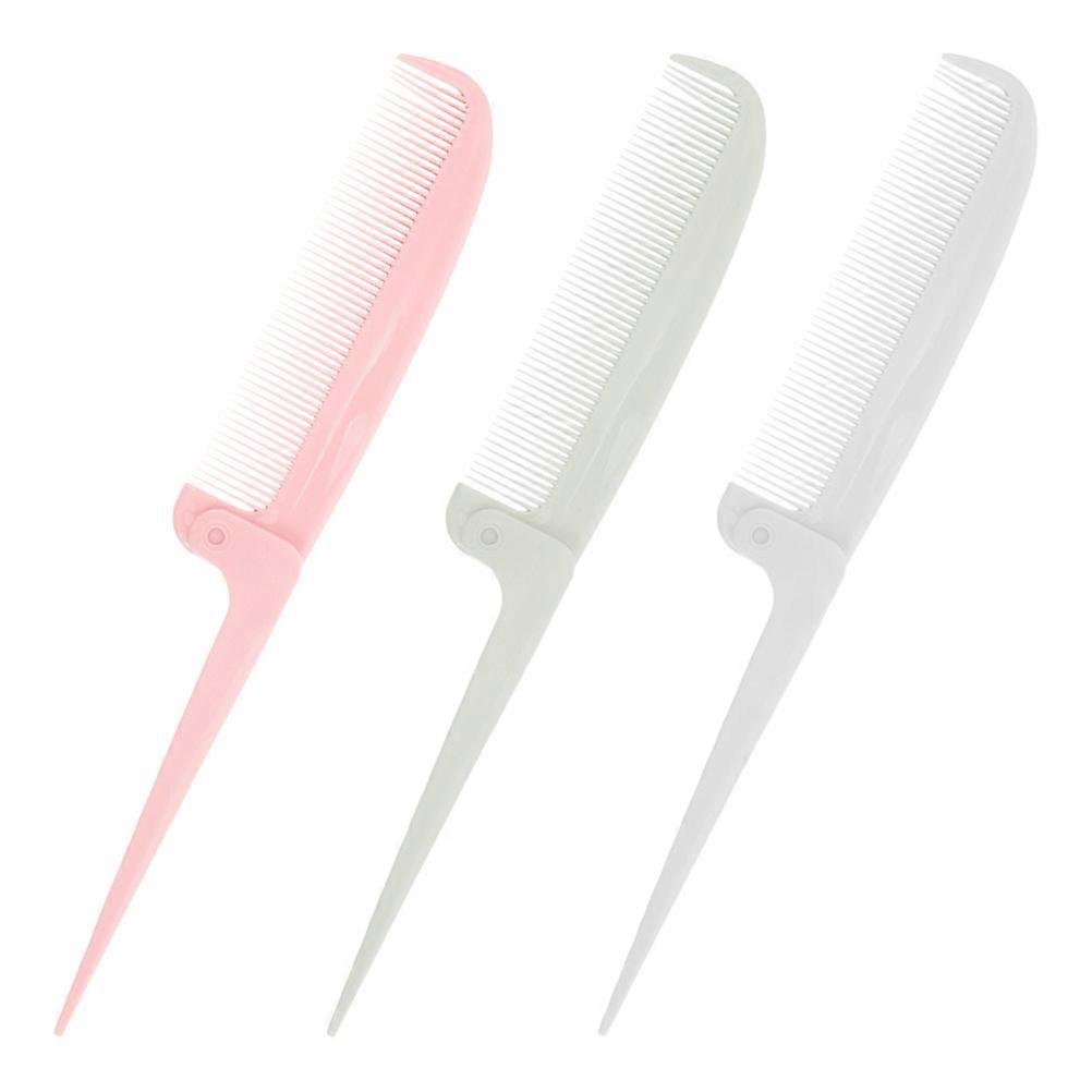 Rat Tail Combs For Hair Styling Foldable Fine Tooth Parting Comb Portable Detangling Tool 3Pcs