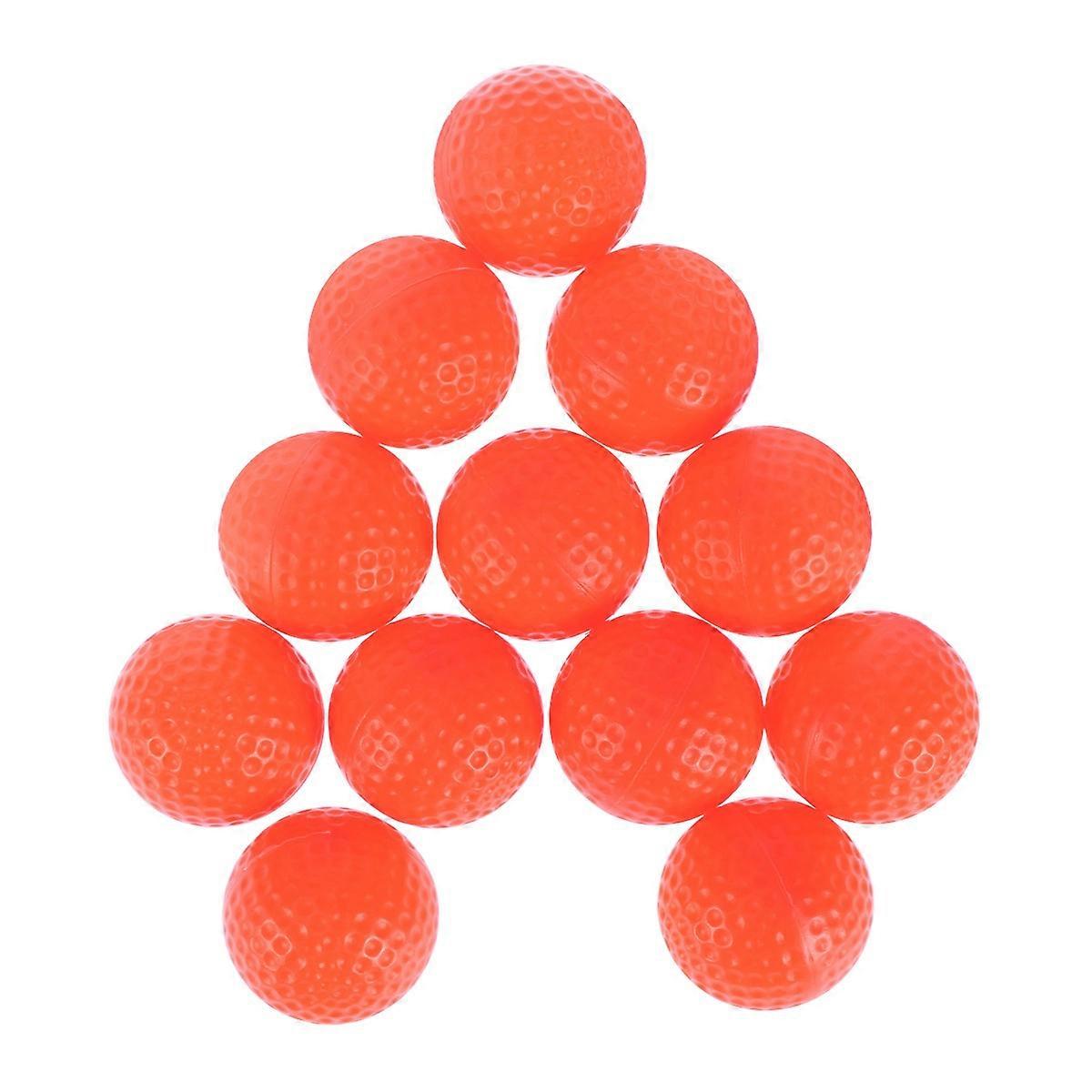Orange Hollow Toy Balls for Practice Use Lightweight PP Material Great for Indoor Training 12pcs