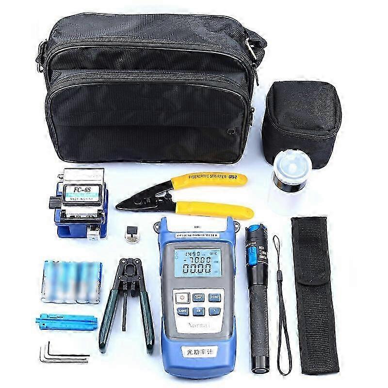 Fiber Optic Tool Kit, Optical Power Meter, Fiber Cleaver, Wire Stripper, Optical Fiber Cold Connection Tool Set