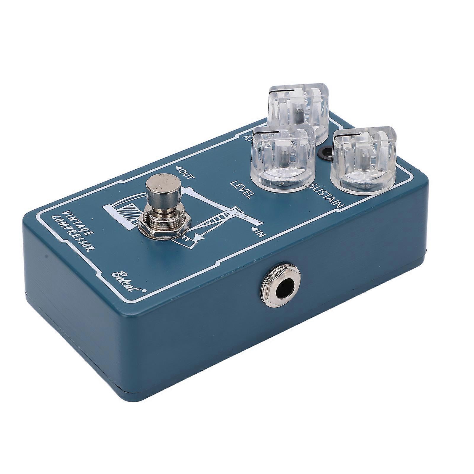 Compressor Effect Monoblock Guitar Compression Effector Pedal with True Bypass 1MΩ Input