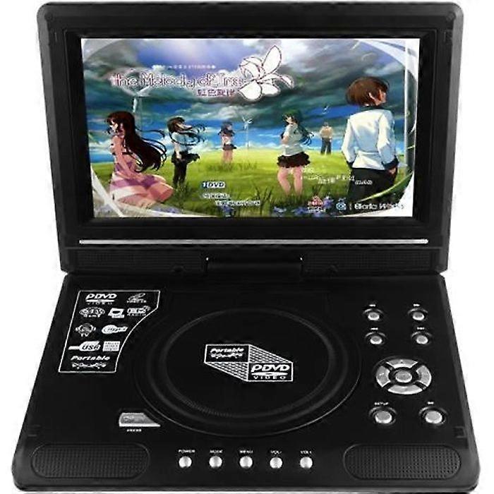 9.8" LCD Display DVD Player Portable TV Player 270 Rotating Screen With USB/SD Card Reader