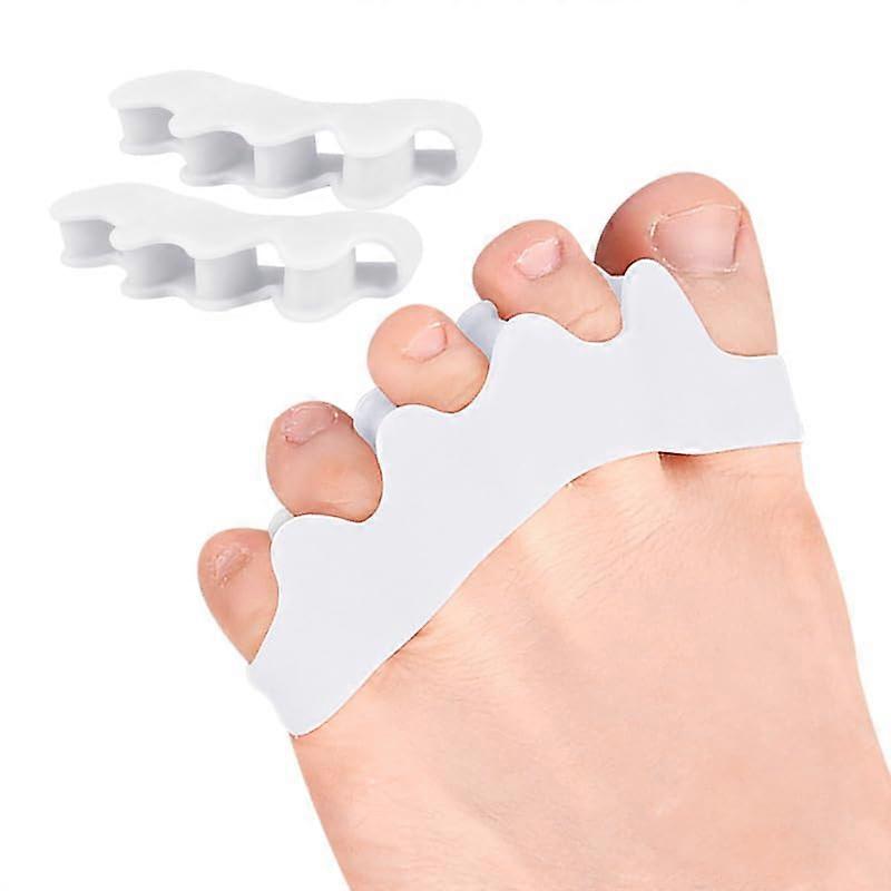 Toe Separators for Kids and Adults, Bunion Corrector Splint Protector, White