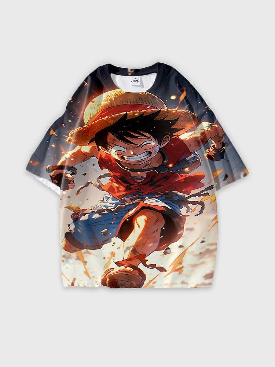 T-shirt round neck Role Pattern loose short sleeve P331