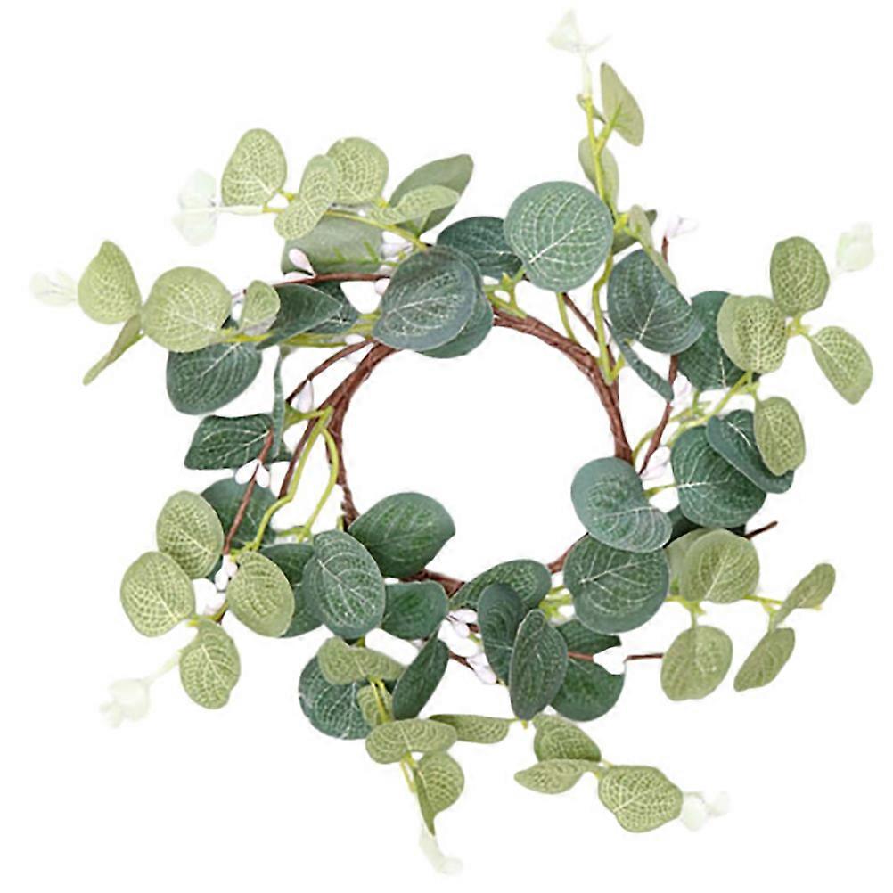 Multi Artificial Leaves Candle Wreath for Home Decoration Perfect for Parties Weddings and Holidays 10.5 Inches
