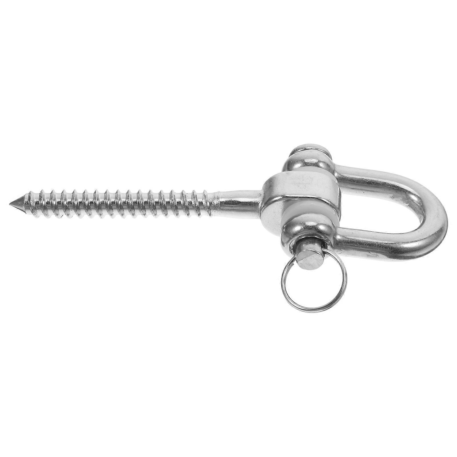 Hammock Chair Mounting Bracket D-Shaped Smooth Swivel Hooks Heavy Duty For Indoor Activities Outdoor Use 12.00X3.80X1.50CM 1Pcs