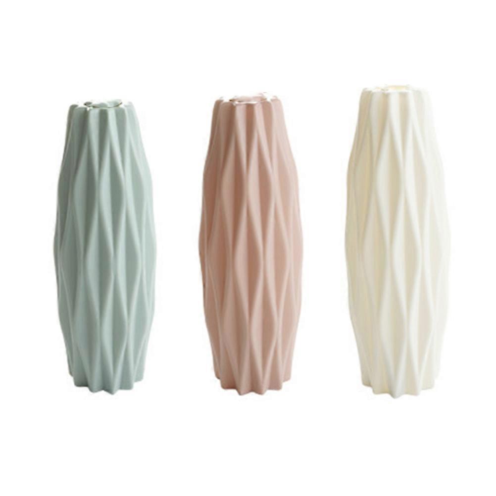 Nordic Style Vase for Flower Arrangement Made of PP Plastic in Green Color 3 Pcs
