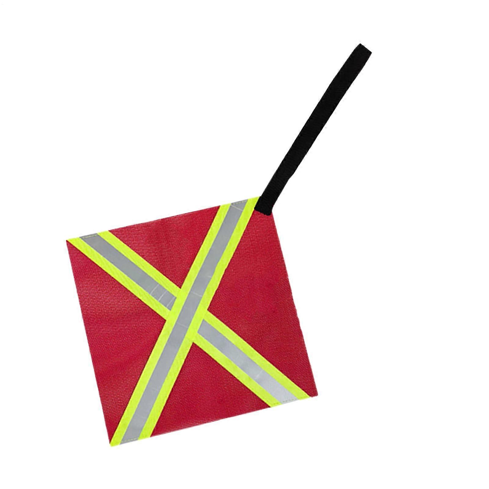 Red warning flag for truck loads, warning flag for canoe trailers, reflective sign for trailers kayaks boats