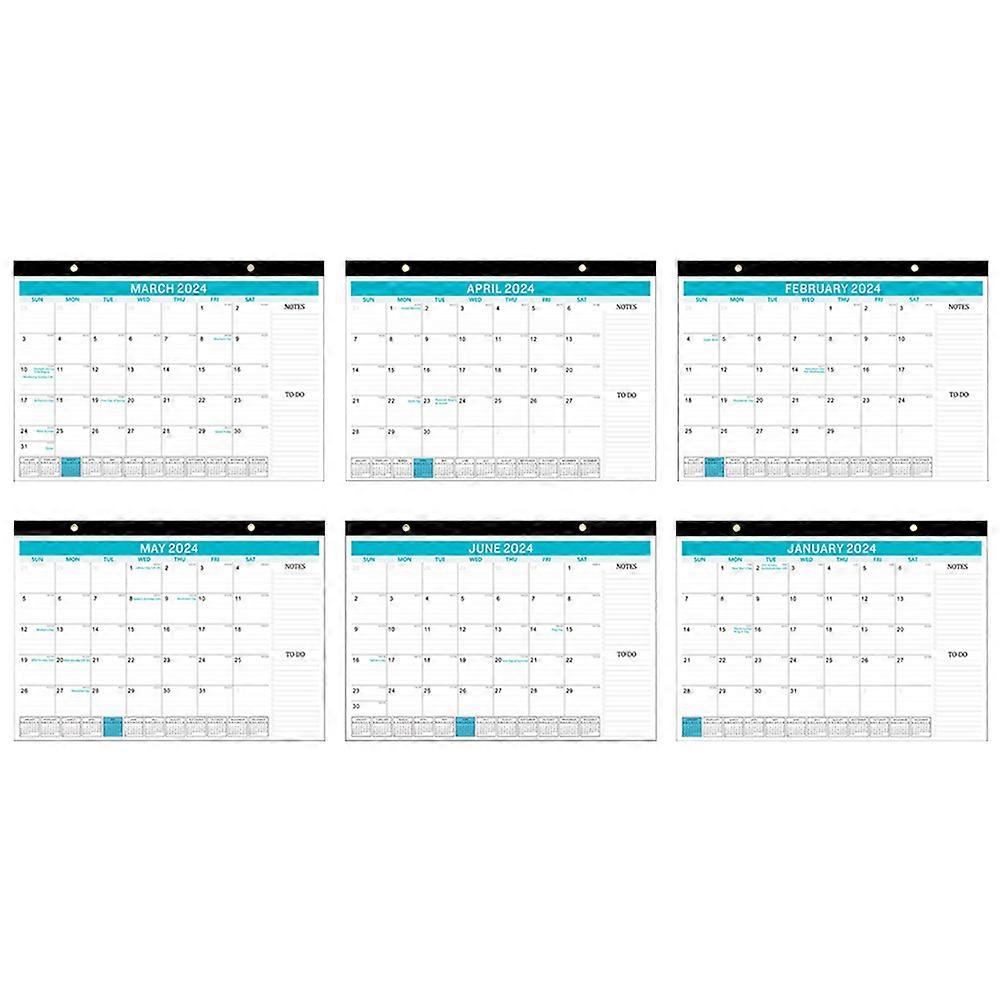 Wall Calendar Large Paper Calendar Date Tracking Wall Hanging Classroom Use 43x30.5cm 1Pcs