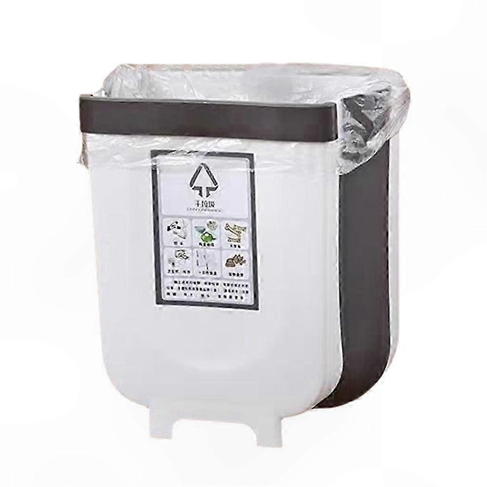 Collapsible Recycling Bin for Kitchen Use in White