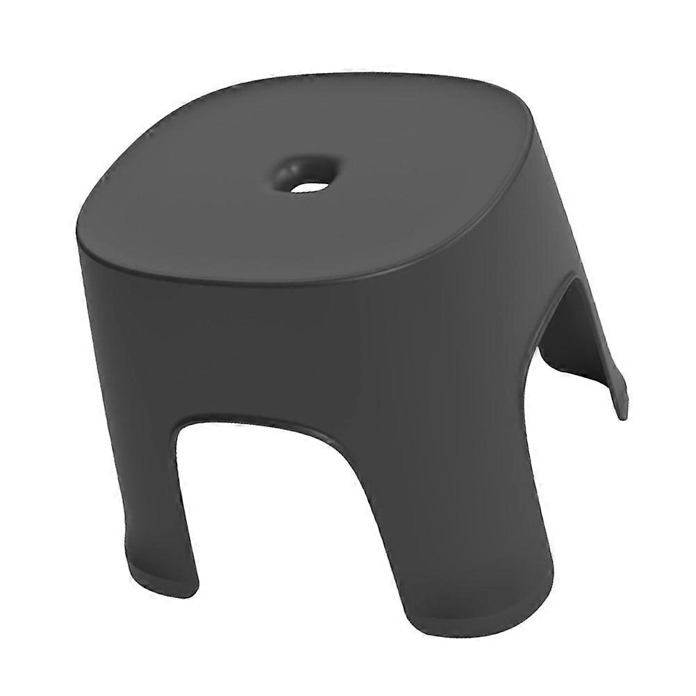 Non Slip Lightweight Plastic Stool Multi Use Low Design for Bathroom & Home Safe & Practical for Adults, Black