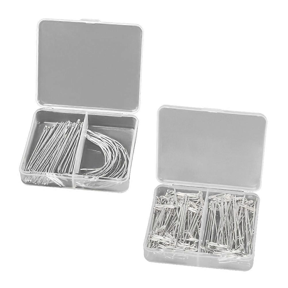 Wig Making Needles Set 170 Pieces Curved And Straight Needles For Modelling And Crafts 2.8 X 2.4 X 0.6 In