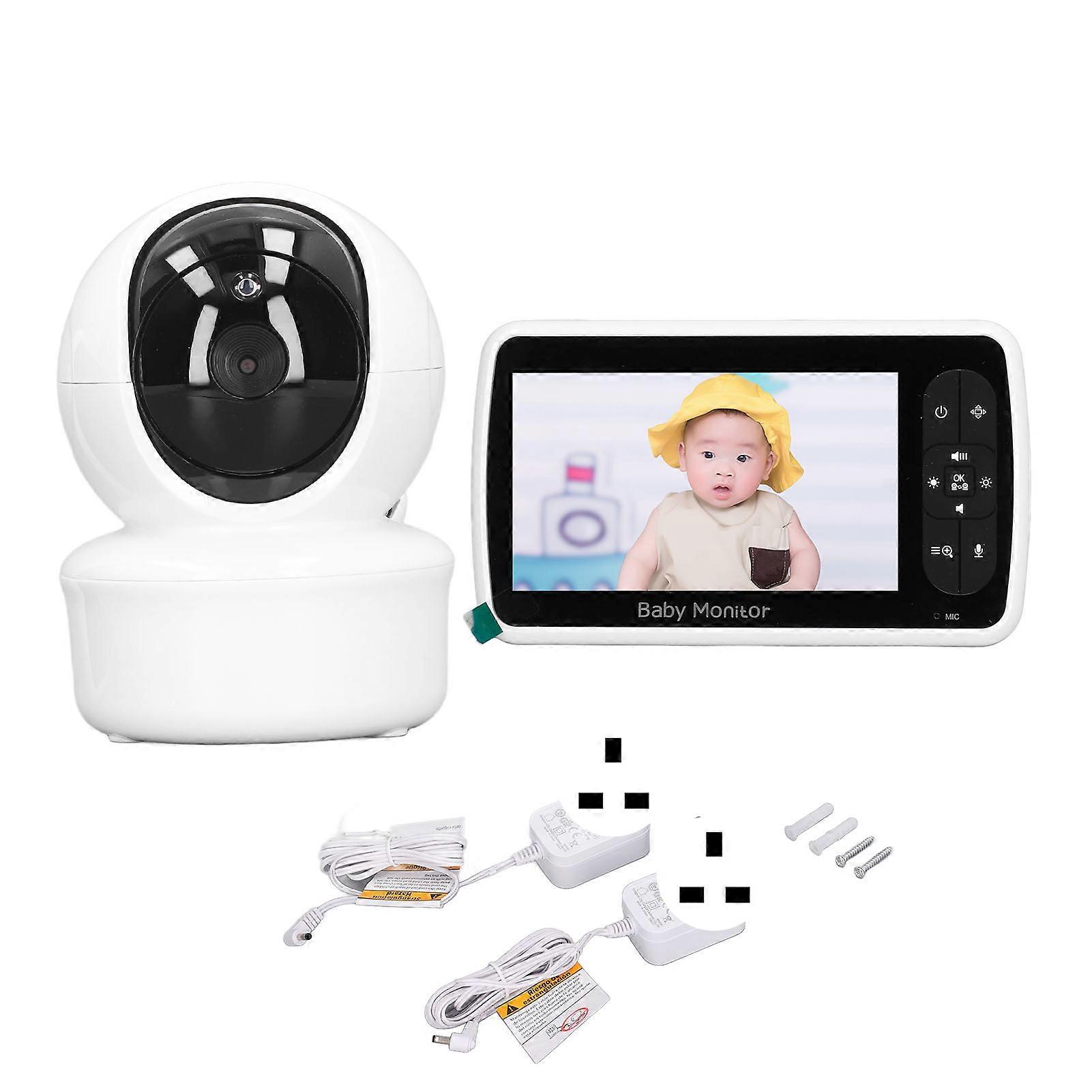 Baby Monitor 5 Inch Display Remote Access Pan Tilt Zoom Camera Night Vision 2 Way o Monitor 100‑240V UK