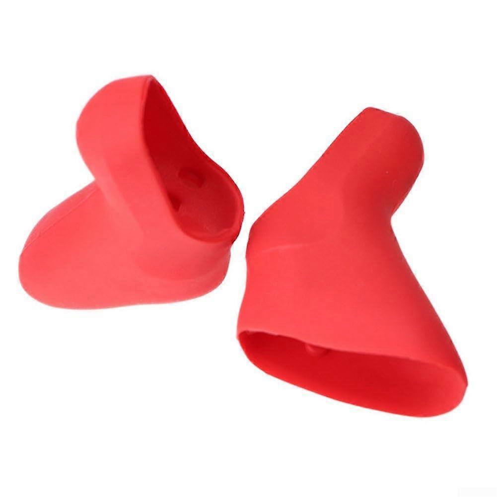 Compatible silicone brake lever covers for Force for Rival 10S, enhances grip and comfort for cyclists (red) Red