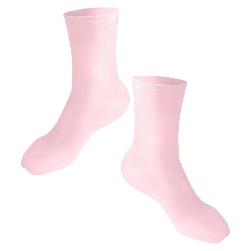 1 Pair Moisturizing Foot Socks for Dry Cracked Feet Reusable Honeycomb Cushioning Pink SEBS