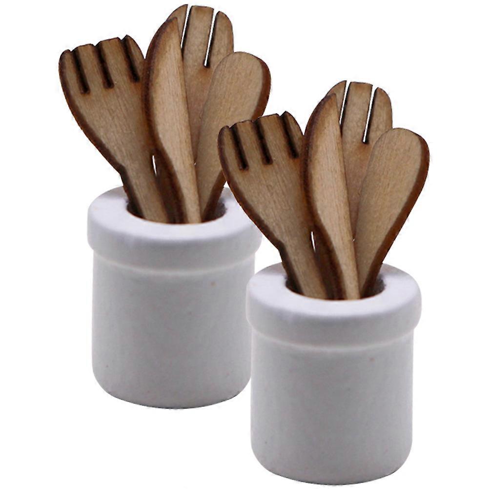 Miniature Kitchen Accessories for Kids Playing Made of Synthetic Material 2 Sets