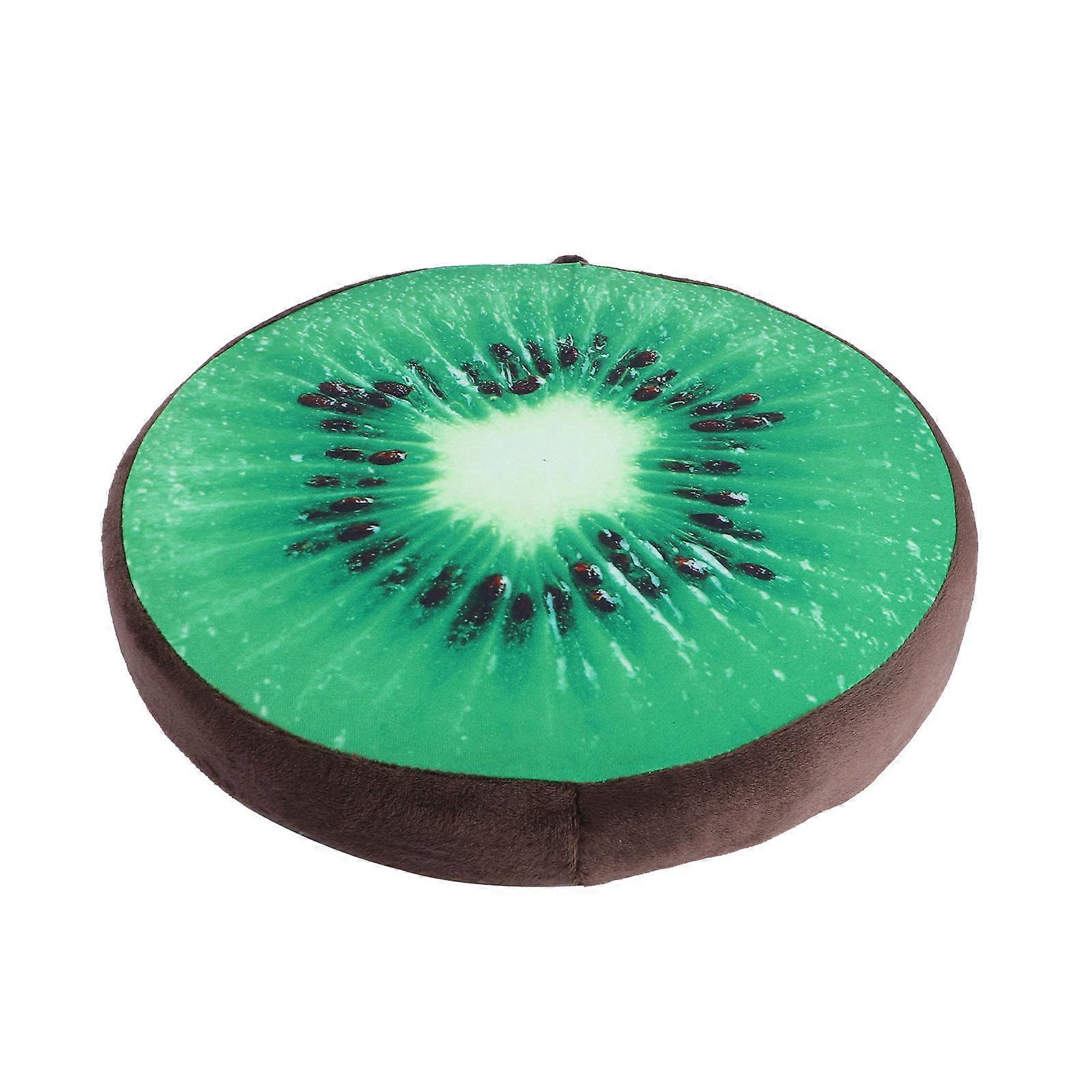 Kiwi Seat Cushion Pillow for Sitting with Detachable Cover Multi Color 3D Fruit Print 18.9 x 14.2 Inches