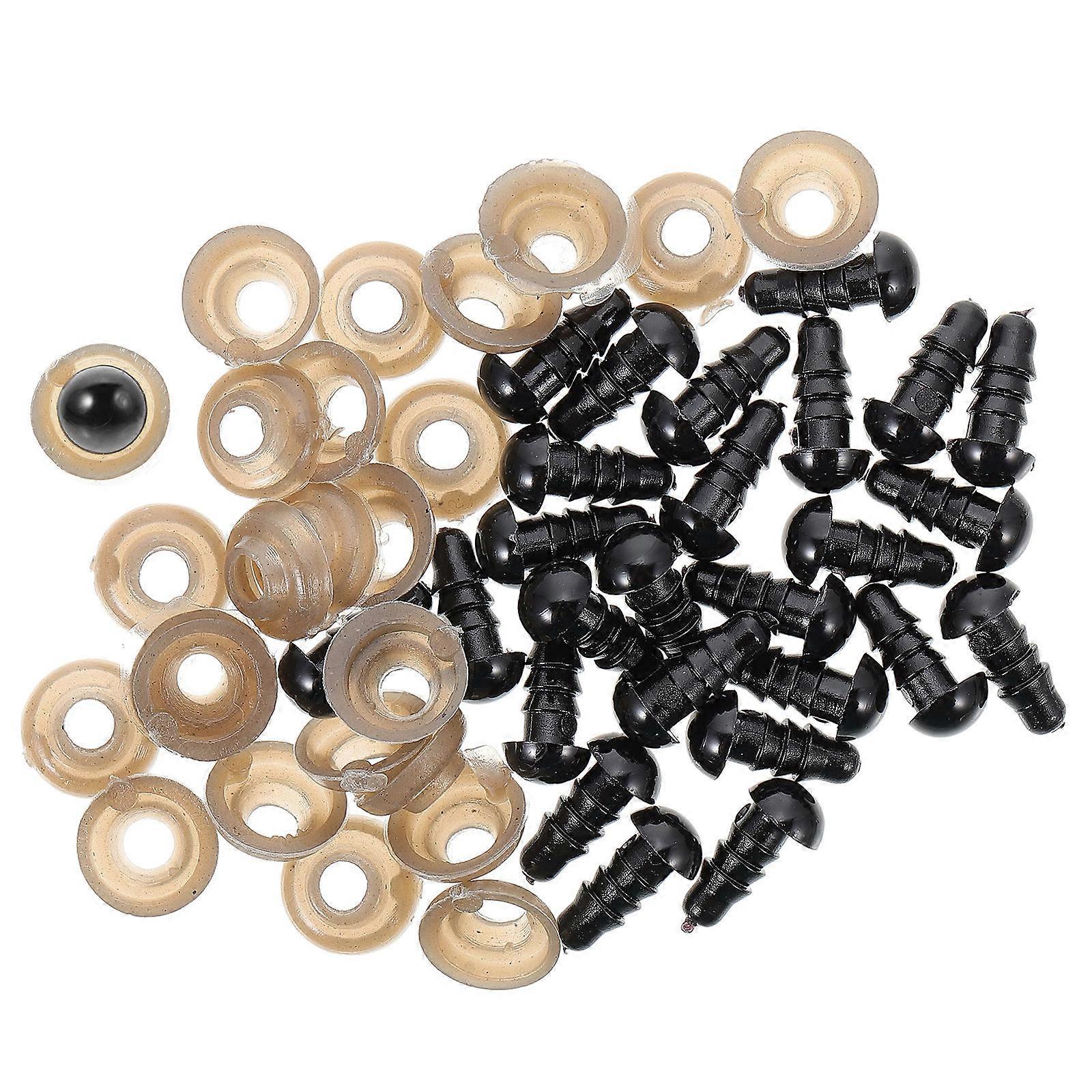 DIY Black Plastic Doll Eyes for Handmade Crafts 1Set