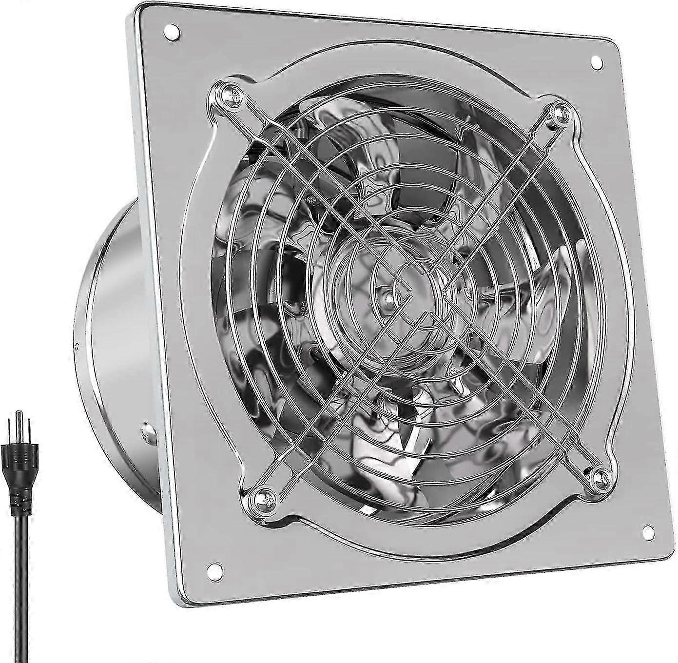Hg Power 6 Inch Kitchen Exhaust Fan, Powerful Bathroom Fan With Damper, Potable Window Small Fume Extractor Ventilation Fan For Shop, Smoking Room, Ga
