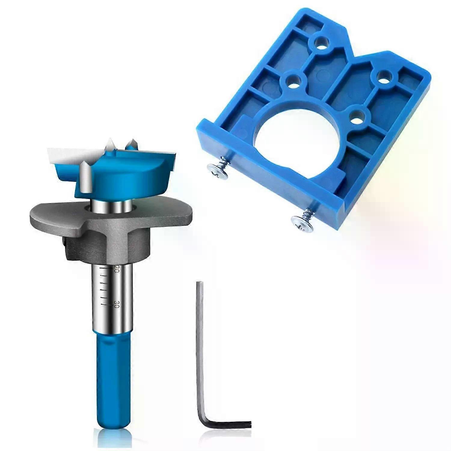 Adjustable 35mm Hinge Hole Locator Hinge Drilling Tool for Woodworking Hidden Guide Hinge Hole Drill Guide Locator Hole Opener