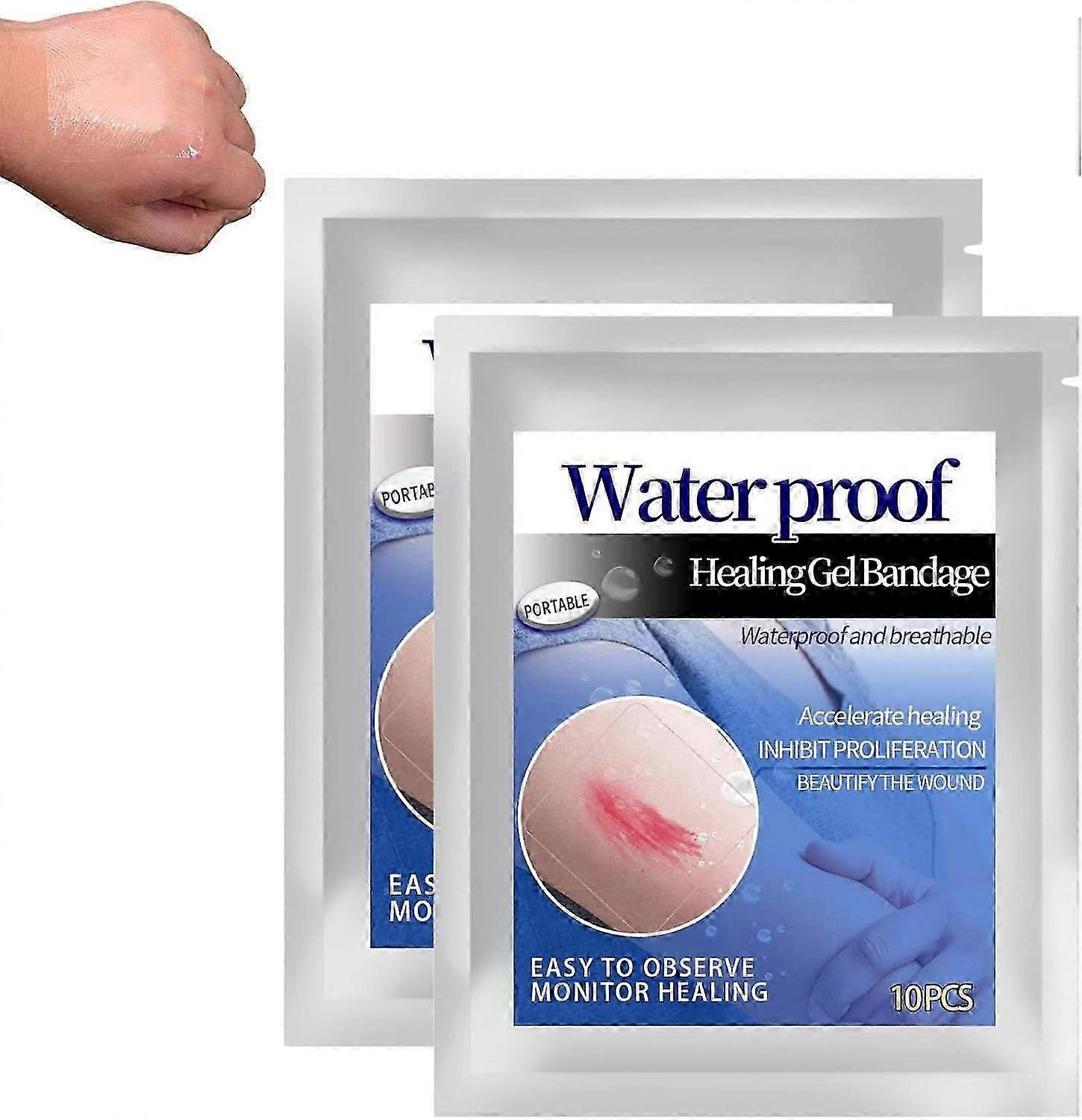 Vattentät transparent bandage,Stretch självhäftande bandage,Plåster hudsårplåster, Bärbar Bad Simning Skydd Vattentät Bärbar Plåster (1box-1