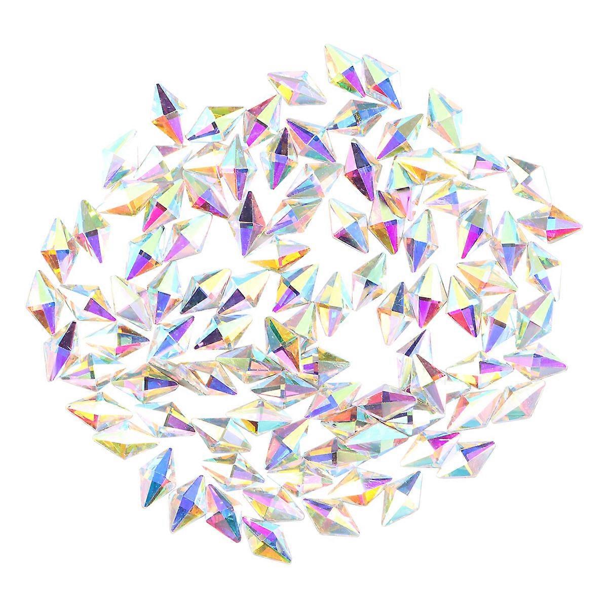 100pcs Assorted Rhinestones for Nail Art Craft Decorations 6x10MM