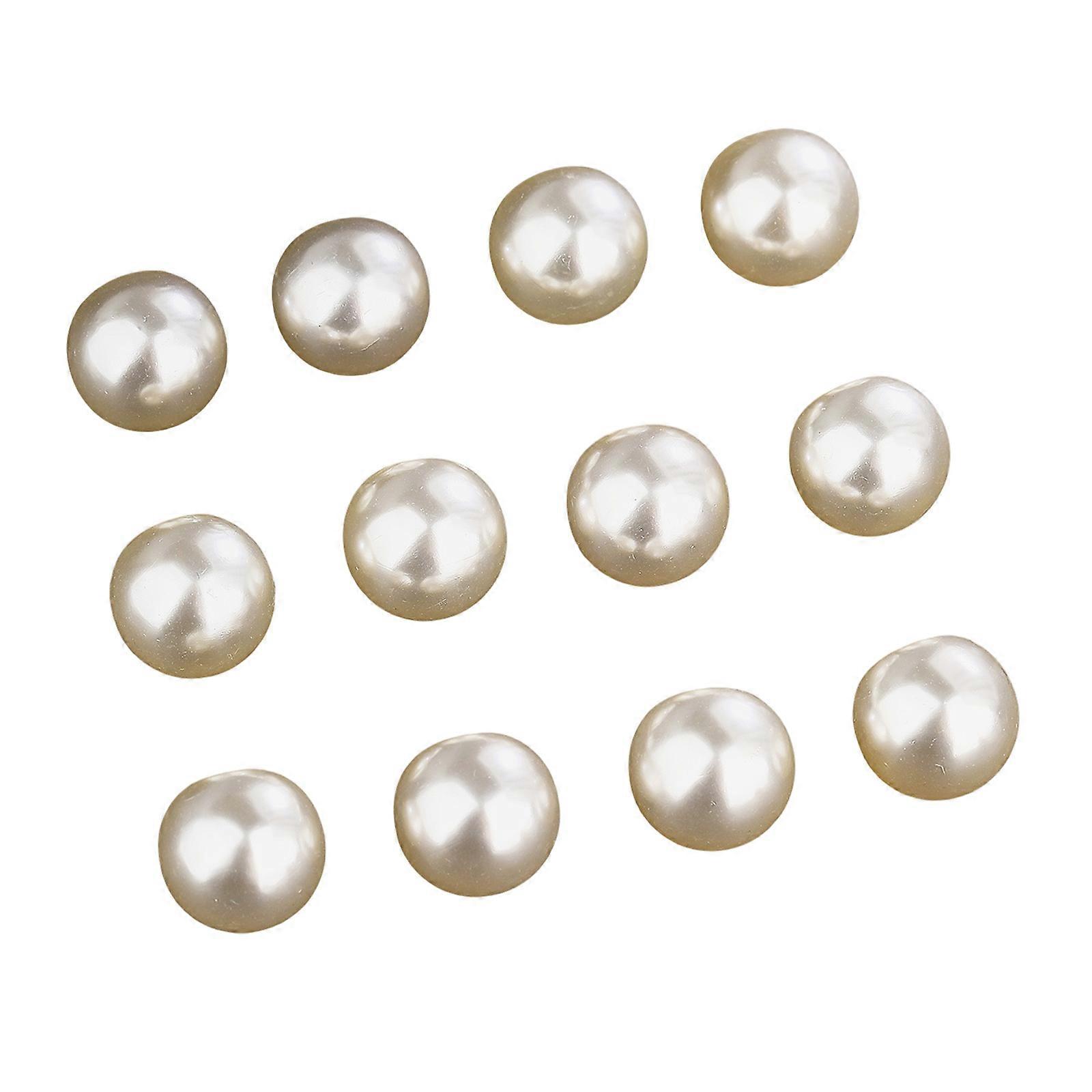 12pcs Practical Solid Plastic Pearls Like Button Ideal for Crafting Projects and Costumes Embellishment Multicolor