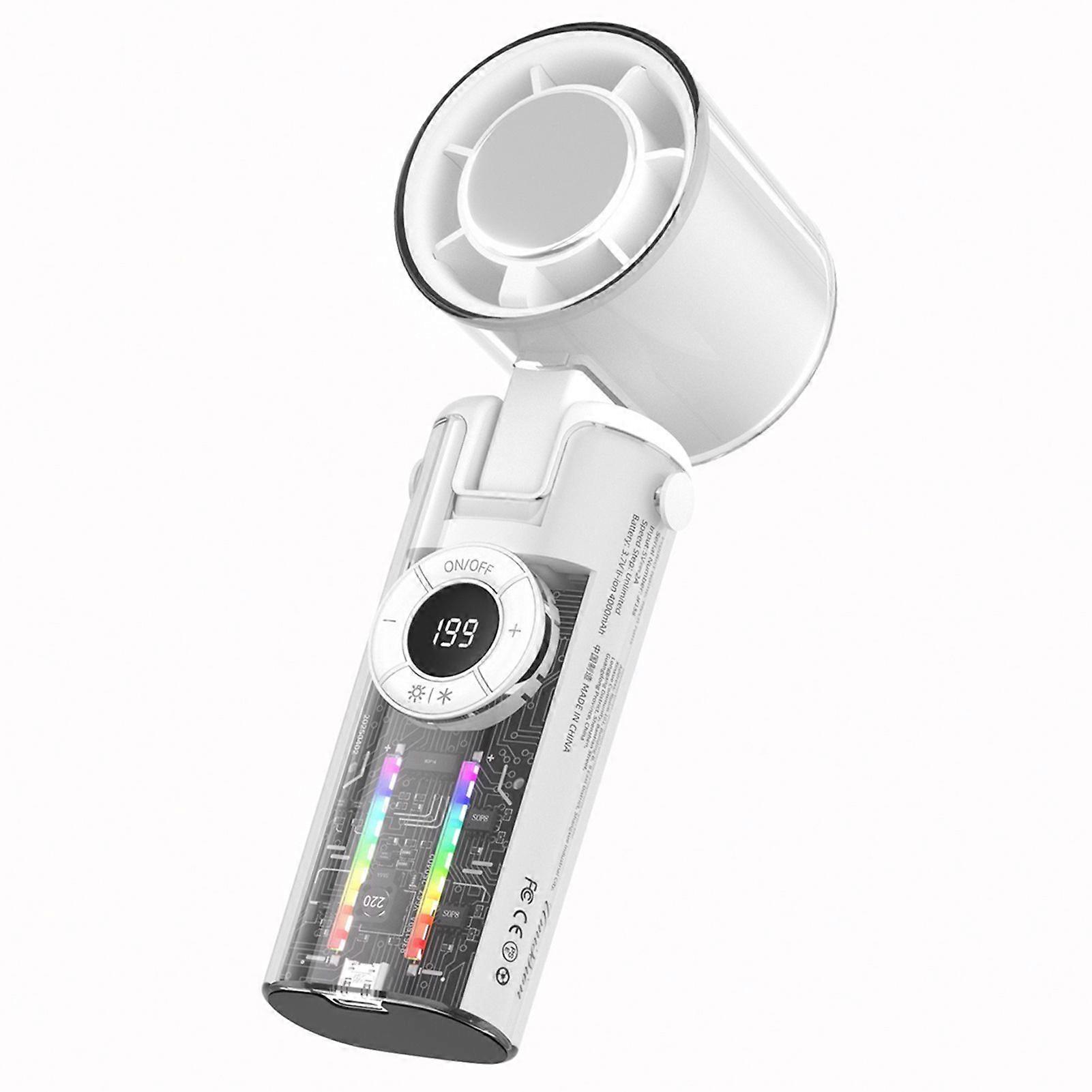 Portable Handheld Fan With Ice Cooler High Speed 4000mAh Ice Cold Fan for Camping