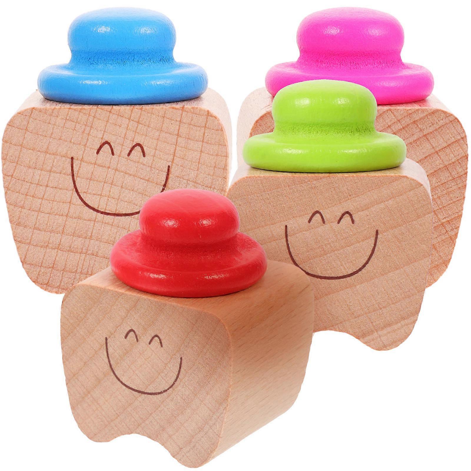 4Pcs Tooth Memorial Box Kids Accessory For Baby Milestones Assorted Color With Safe Smooth Surface