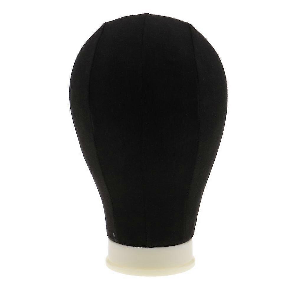 2025 Mannequin Model Cork Head Canvas Block Head Wig Cap Making Display Black 24""