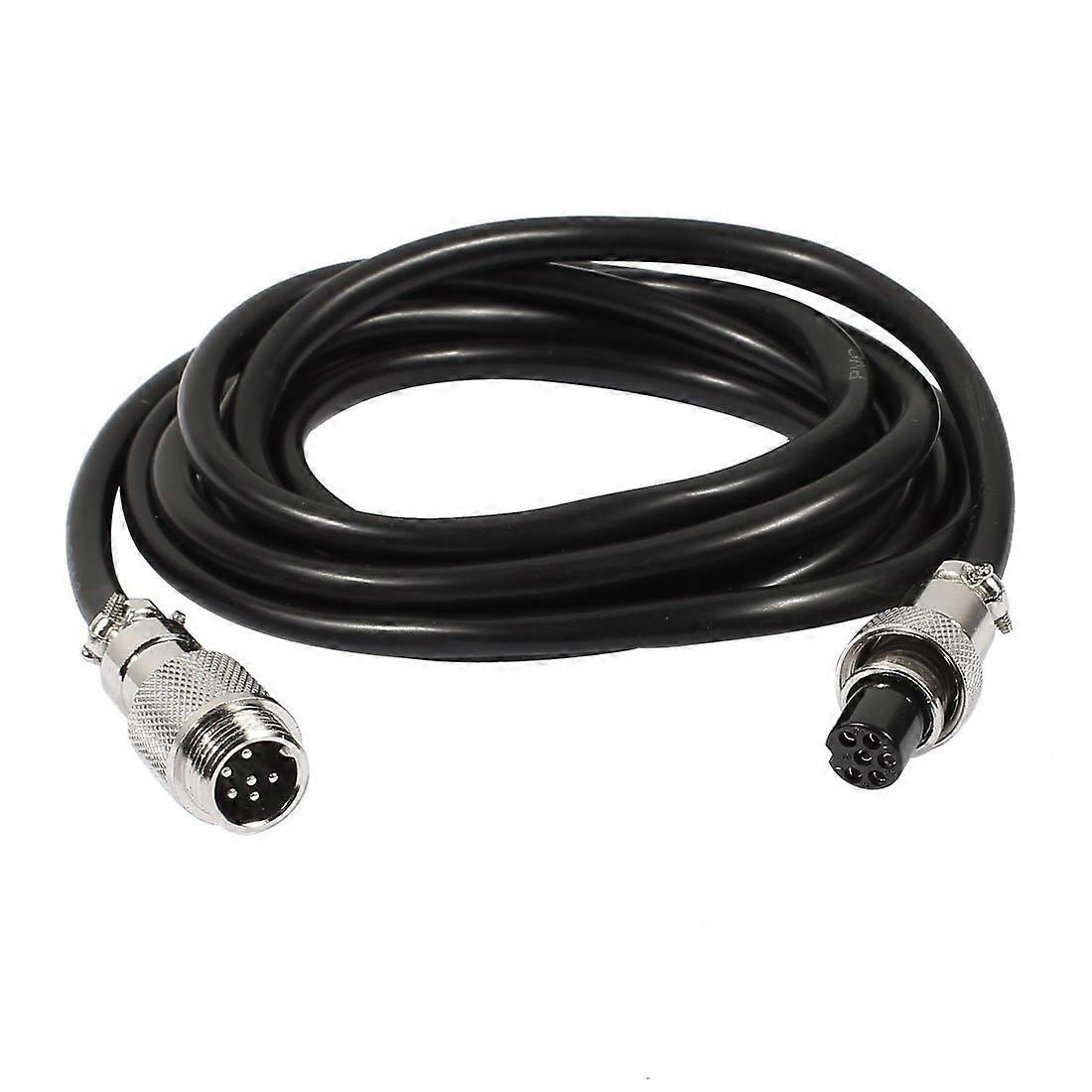 sourcingmap® GX12 6 Pin Male/Female Aviation Socket Connector, 2m Electrical Cable, Durable, Compatible with Various Applications
