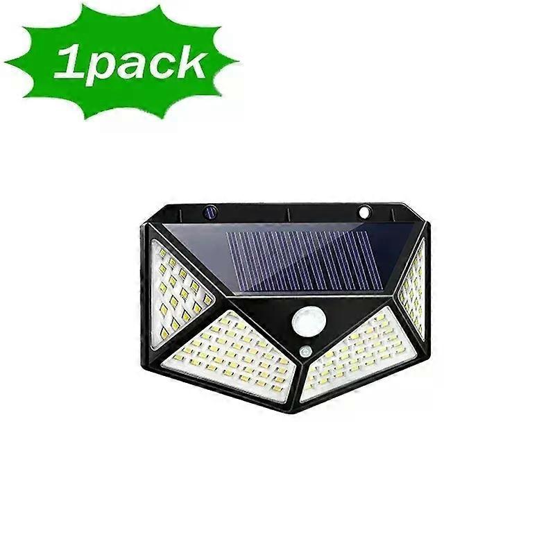 Solar Wall Lamp 4 Sides Luminous With Motion Sensor Outdoor Garden Courtyard Waterproof Wall Light