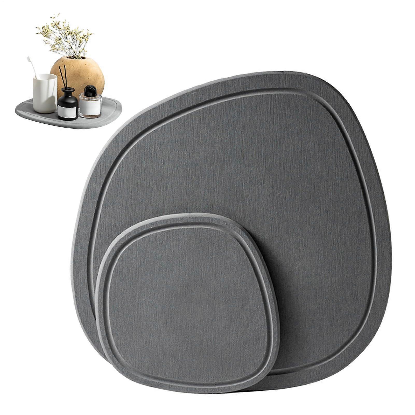 Planter Coaster Tray Diatomaceous Earth, Non-Slip Decorative Pot Catcher