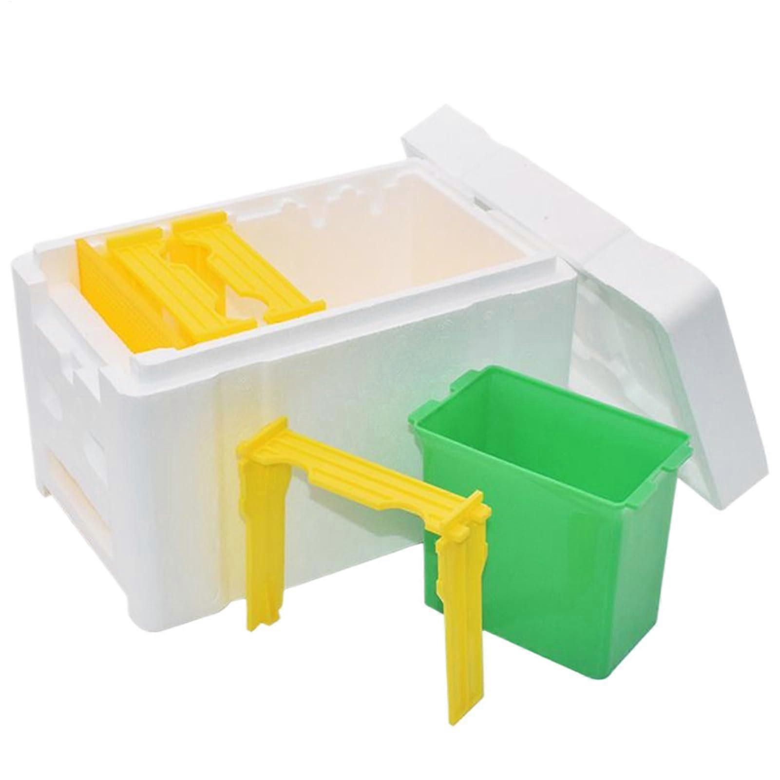 Bee Hive Box Foam Structure for Honey Farming Kit, Lightweight Garden Supply, 9.45x5.91x6.5 In, Backyard Pollination Tool