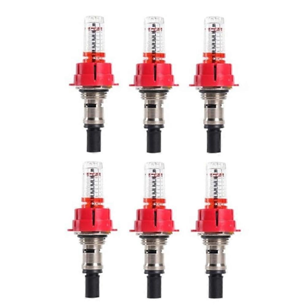 6 Pcs Underfloor Heating Manifold Flow Meter, Visual Flow Monitoring Regulator for Underfloor Heating Systems(1/2)