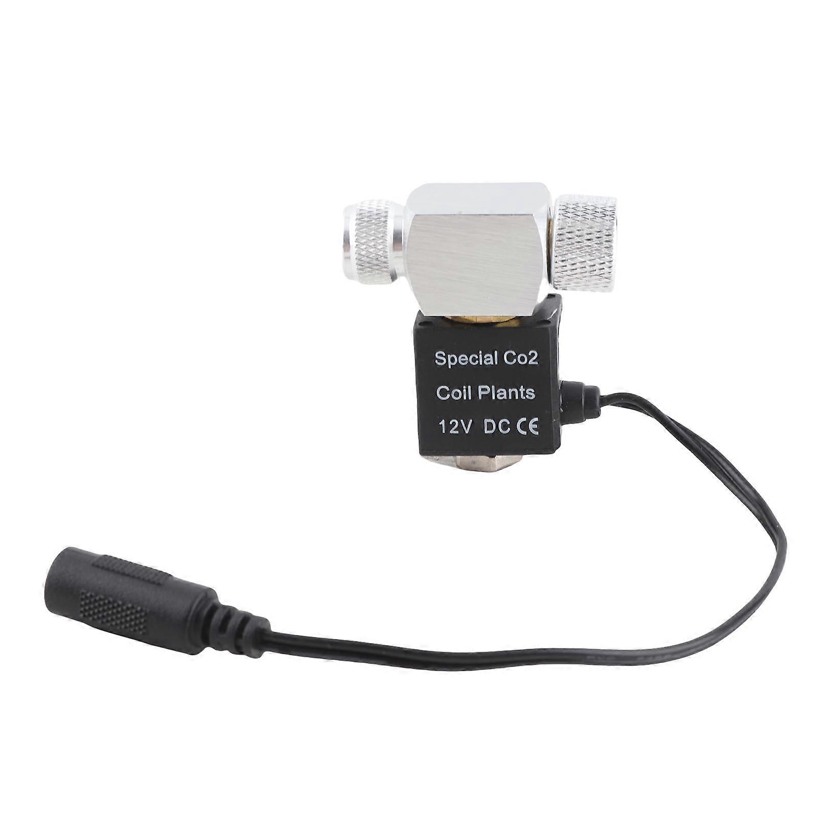 Aquarium CO2 System Solenoid Valve DC 12V with M10x1 External Thread Single Head Noiseless Low Temperature Regulator Output