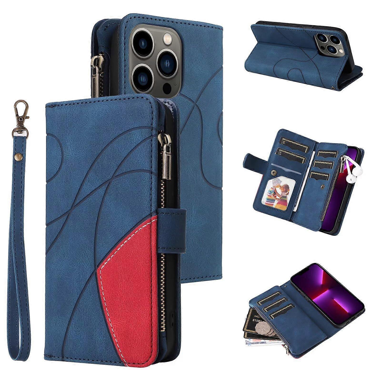 Wallet Case for Motorola Moto Edge X30 with Card Holder, Blue