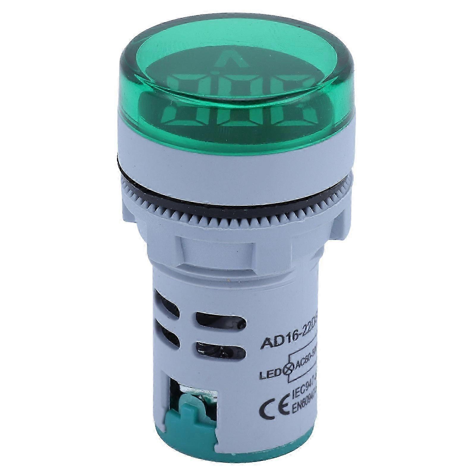 AD16?22FSV Round Shape Digital Voltage Signal Indicator Voltage Meter Indicator 60~500V ACGreen