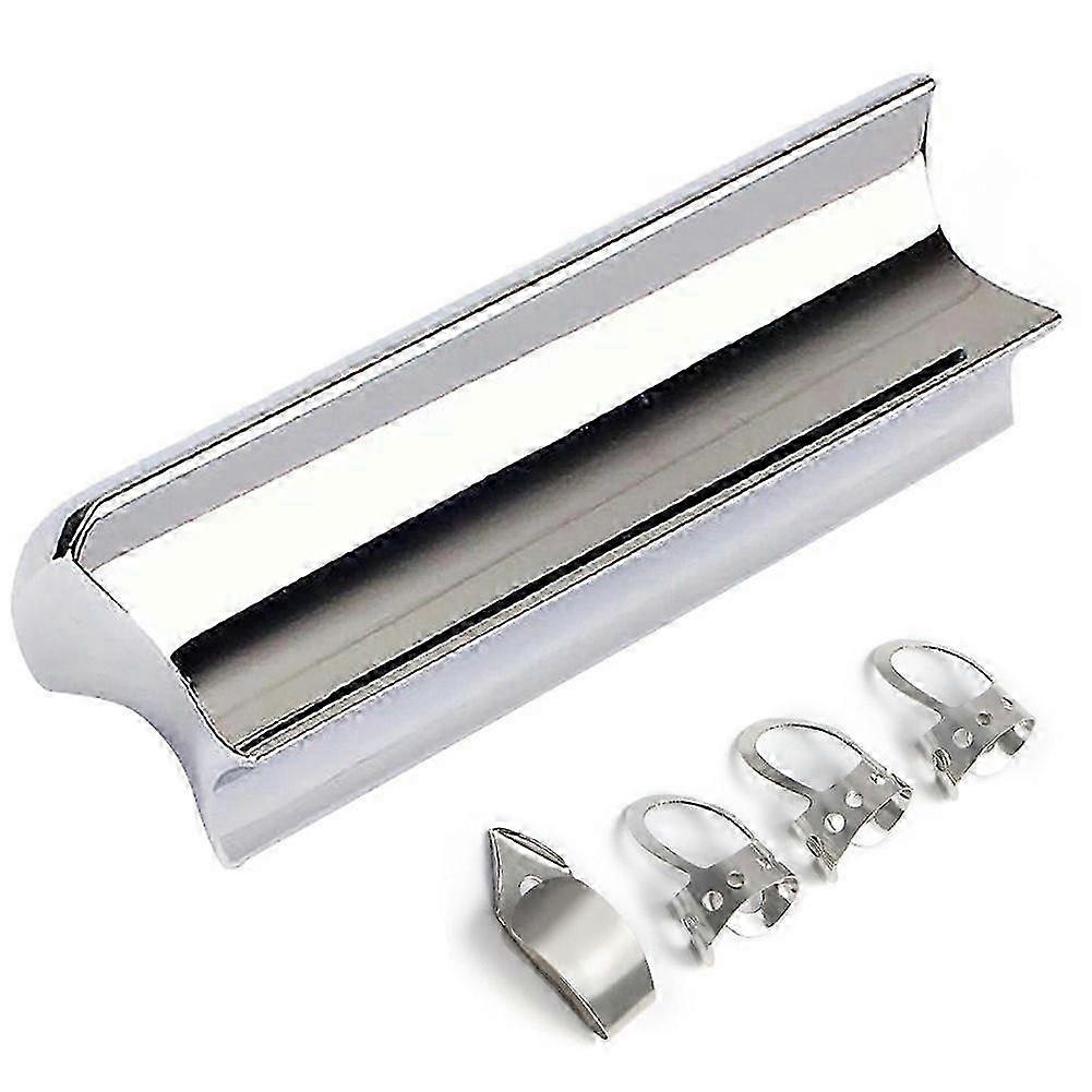 Stainless Steel Guitar Slide Tone Bar for Dobro, Lap Steel Guitar, Hawaiian Guitar, Electric Guitar Accessories,Silver