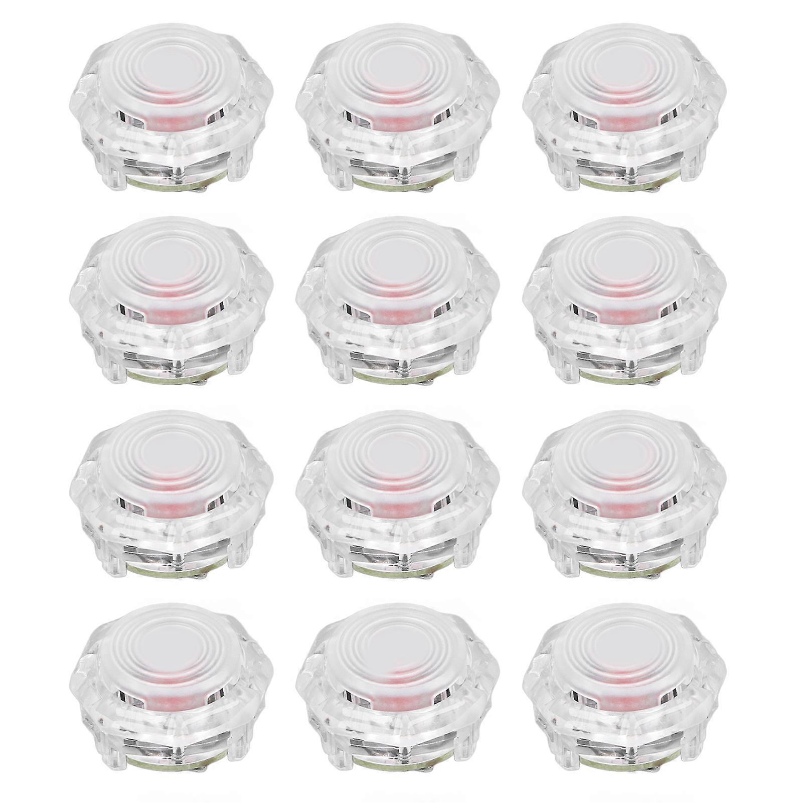 12pcs Arcade Button POM Red Switch for Hitbox Joystick Street Fighter 6 23.8mm White