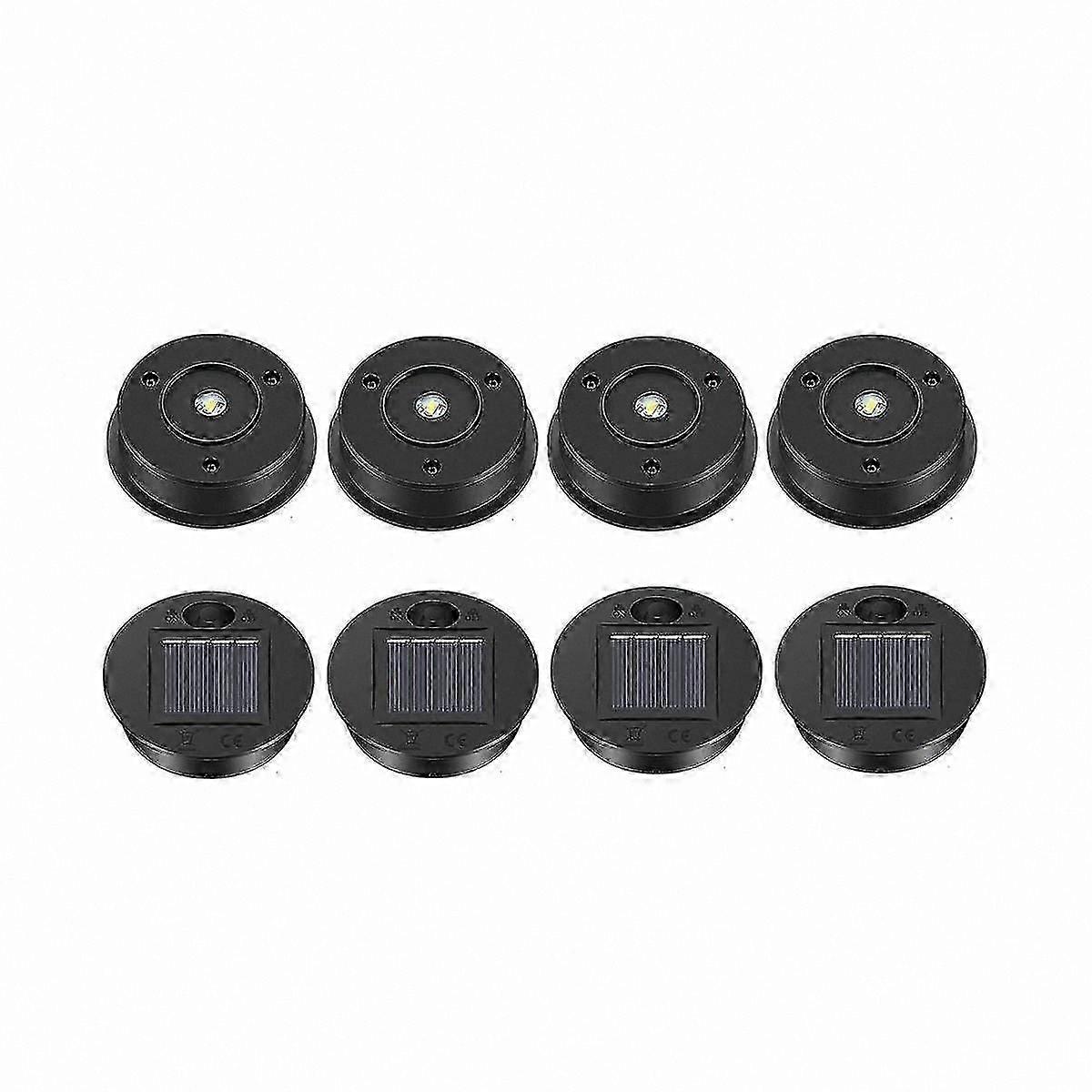 8 Pieces Solar Lantern Replacement Lids with LED Panels for Outdoor Lighting Solutions
